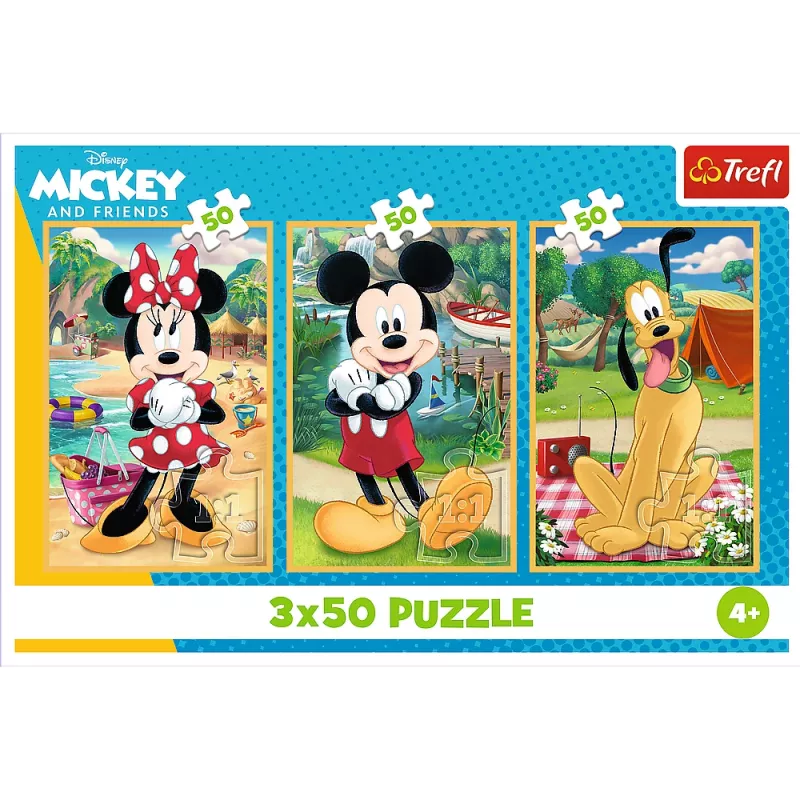 TREFL PUZZLE Puzzle - 3x50 - Mäuse im Urlaub Disney Trefl 34881