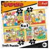 TREFL PUZZLE Puzzle 4-in-1 – Garfield Loves Lasagna – Trefl 34673