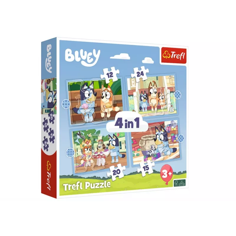 TREFL PUZZLE Puzzle 4in1 Bluey and Her World Trefl 34637