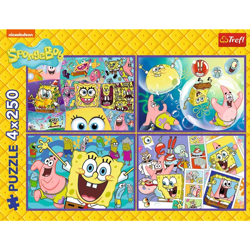 TREFL PUZZLE Puzzle - 4x250 - SpongeBob's Crazy World Trefl 13342