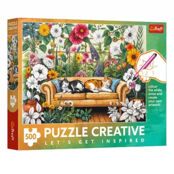 TREFL PUZZLE Puzzle 500 Teile – Puzzle Creative – Katzen-Orangerie
