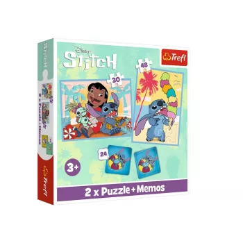 TREFL PUZZLE Puzzle + Memos 2in1 Lilo and Stitch, Happy Day Trefl 93585