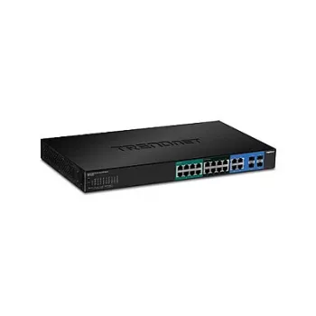 TRENDnet TPE-204US 20-Port Gigabit Web Smart UPoE Switch, 370W PoE-Budget, 8 UPoE-Ports, 19 inch Rackmontage