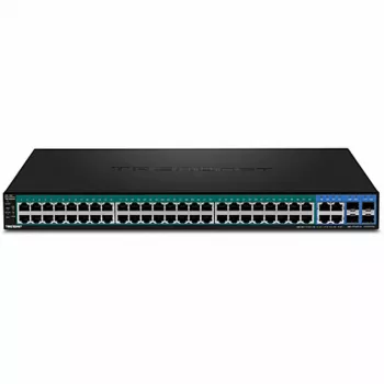 TRENDnet TPE-5240WS 48-Port Gigabit PoE+ Smart Managed Switch mit 4 SFP Uplinks, 740W PoE-Budget, 104Gbps Kapazität, 1U Rackmount
