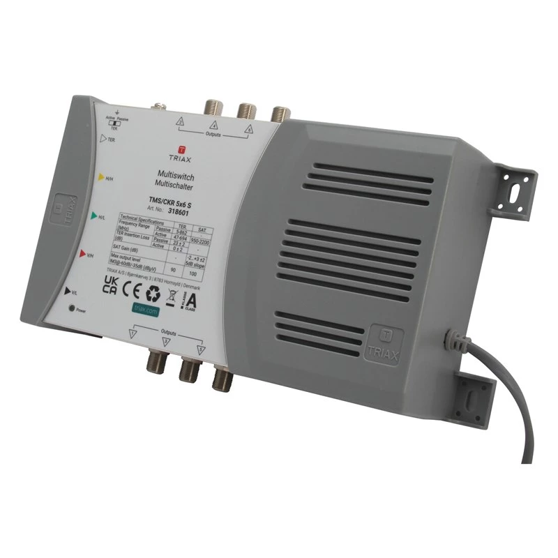 TRIAX TMS 5/6S Multiswitch 4 SAT + 1 TER Eingang, 6 Ausgänge