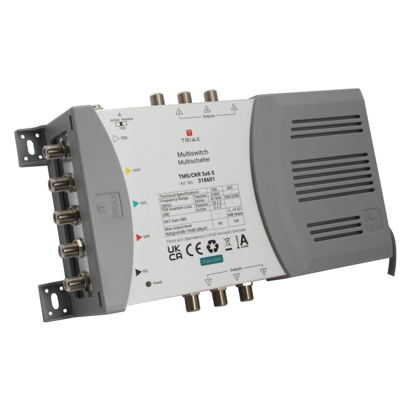 TRIAX TMS 5/6S Multiswitch 4 SAT + 1 TER Eingang, 6 Ausgänge