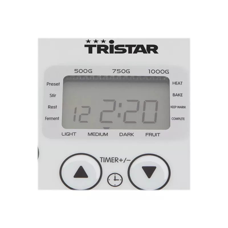 Tristar BM-4586 Brotbackautomat 550W, 19 Programme, 750g-900g, LCD, Antihaftbeschichteter Topf, Schwarz