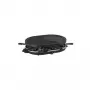 Tristar RA-2996 Raclette-Grill für 8 Personen, 1200 W, antihaftbeschichtete Wendegrillplatte, 8 Pfännchen, Schwarz/Silber