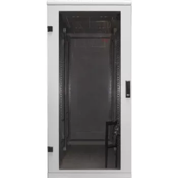 TRITON RMA-32-A66-CAX-N1 19 Zoll Netzwerkschrank 32U 600x600 mm Hellgrau Glastür