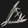 True Utility Minimulti 10-in-1 Taschen-Multitool mit Zange, Messer, Säge, Schraubendrehern, Flaschenöffner, Schlüsselbund-Öse, Silber