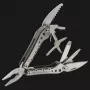 True Utility Minimulti 10-in-1 Taschen-Multitool mit Zange, Messer, Säge, Schraubendrehern, Flaschenöffner, Schlüsselbund-Öse, Silber