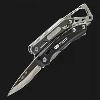 True Utility Seven Multi-Tool Schlüsselanhänger - 7-in-1 Taschenwerkzeug aus Edelstahl