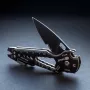 True Utility Smartknife+ Klappbares Multifunktionsmesser mit 8 Funktionen, Schwarz (TU6869)