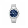 Trussardi Herren T-Light Quarzuhr R2453156004 44mm blaues Zifferblatt silbernes Milanaise-Armband