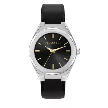 Trussardi Herrenuhr R2451156001 42mm Edelstahl Blaues Zifferblatt Milanese Armband