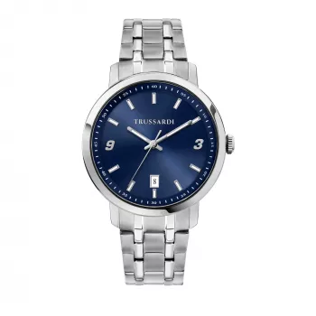 Trussardi Herrenuhr R2453147010 41mm Edelstahl Blaues Zifferblatt