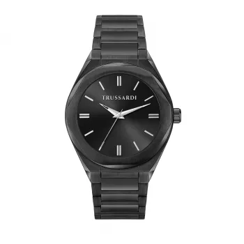 Trussardi Herrenuhr R2453156005 42mm blaues Zifferblatt Lederarmband