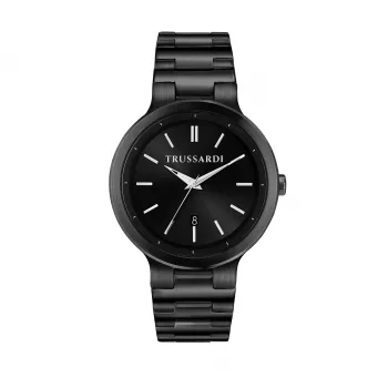 Trussardi Herrenuhr R2453164001 41mm T-Logo Quarz Edelstahl Mesh Blaues Zifferblatt