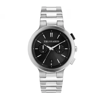 Trussardi Herrenuhr R2453164006 43mm blaues Zifferblatt Lederarmband