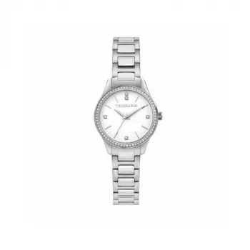 Trussardi T-Light Damen-Quarzuhr R2453151520 30mm Silber Edelstahl-Mesh