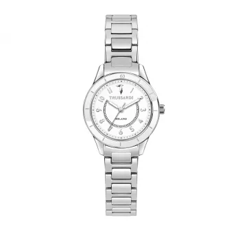 Trussardi Damen-Quarzuhr R2453151502 30mm Silber Edelstahl-Mesh