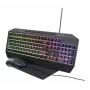 Trust GXT 791 Kabelgebundenes Gaming-Tastatur-und-Maus-Set - QWERTZ Deutsches Layout, Regenbogen-Hintergrundbeleuchtung, Optische Maus mit 2400 DPI, Schwarz 25284