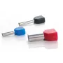 TRYTYT Isolierte Doppel-Aderendhülse DUID-2x1,5-8 Rot 2 x 1,5 mm², 8 mm, 100 Stück
