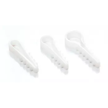 TRYTYT UWO-10 Runde Kabelclips, 100er-Pack, Weiß, 10 mm max., Nagelbefestigung, PP mit verzinktem Stahlnagel