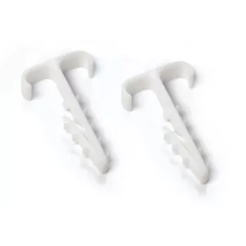 TRYTYT UWT-2 Doppel-Flachkabel-Clip, Weiß, 100 Stück