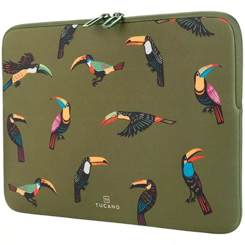 Tucano Tucani Second Skin Laptop-Hülle für 15-16 Zoll Laptops, Neopren, Grün BFTUC401516-V
