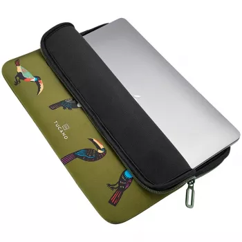 Tucano Tucani Second Skin Laptop-Hülle für 15-16 Zoll Laptops, Neopren, Grün BFTUC401516-V