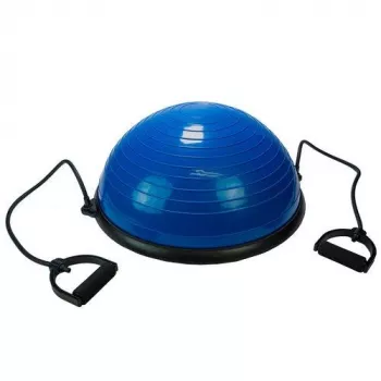 Tunturi Balance Trainer 14TUSFU152 – 60 cm, Schwarz/Blau, mit Widerstandsbändern und Handpumpe