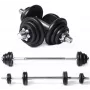 Tunturi Langhantel-/Kurzhantelset 20 kg Gusseisen mit Spinlock-Stangen