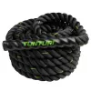 Tunturi Battle Rope 9m – 38mm Polyester Fitnessseil für Kraft- und Cardiotraining