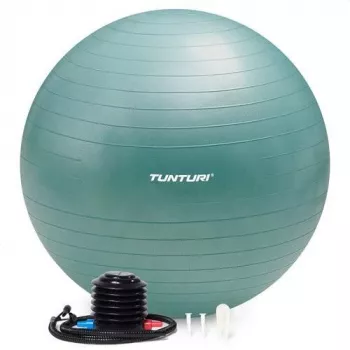 Tunturi Gymnastikball mit Pumpe, 90 cm, Anti-Burst, Petrol