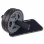 Tunturi Exercise Wheel Deluxe 14TUSFU270 – Bauchroller mit Knieschutz, ergonomischen Griffen, 180-mm-Rad, Schwarz/Rot