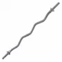 Tunturi EZ Curl Bar 120 cm verchromter Stahl mit Rändelgriff