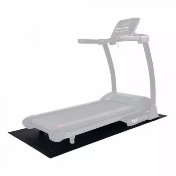 Tunturi Bodenmatte 200 x 92,5 cm Schwarz PVC Rutschfest Stoßdämpfend für Laufbänder Heimtrainer Crosstrainer