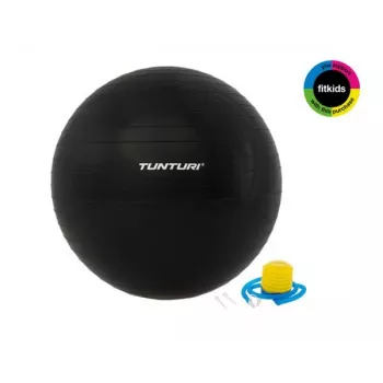 Tunturi Gymball Trainingsball mit Pumpe 75 cm Schwarz