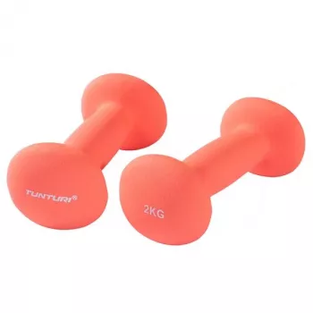 Tunturi Neopren Kurzhanteln 2 kg Paar Rot