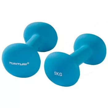 Tunturi Neopren-Kurzhanteln 5 kg Paar - Blau