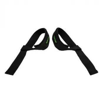 Tunturi gepolsterte Hebebänder - 1 Paar, Schwarz, Neopren-Handgelenkstütze, 60 cm