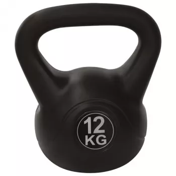 Tunturi PE Kettlebell 12kg (Schwarz) - Langlebige Krafttrainings-Kettlebell