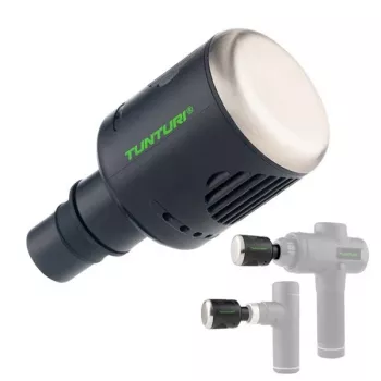 Tunturi Percussion Massagepistole mit Heiz- und Kühlfunktion, 5 Geschwindigkeiten, 6 Aufsätzen, LED-Display, wiederaufladbar, Tragetasche