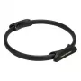 Tunturi Pilates Ring Schwarz - Flexibler Fiberglas-Fitnessring mit EVA-Schaumstoffgriffen für Rumpf, Oberschenkel, Arme, Brust, Gesäß - 38 cm Durchmesser, Mittlerer Widerstand, Leicht und Tragbar für Pilates, Yoga, Krafttraining