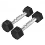 Tunturi Platinum Hex Rubber Dumbbell, 1kg, Paar