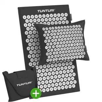 Tunturi Pro Akupressur-Matte und Kissen-Set, Schwarz
