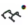Tunturi Liegestützgriffe - Schwarz, 2er-Set, Stahlrahmen mit ergonomischen PVC-Schaumstoffgriffen