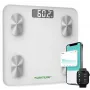 Tunturi SC30 Smart-Körperanalysewaage – Bluetooth, 11 Körperwerte, Weiß