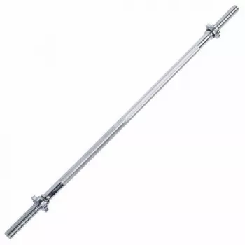 Tunturi Standard-Langhantelstange 165 cm verchromter Massivstahl für Krafttraining